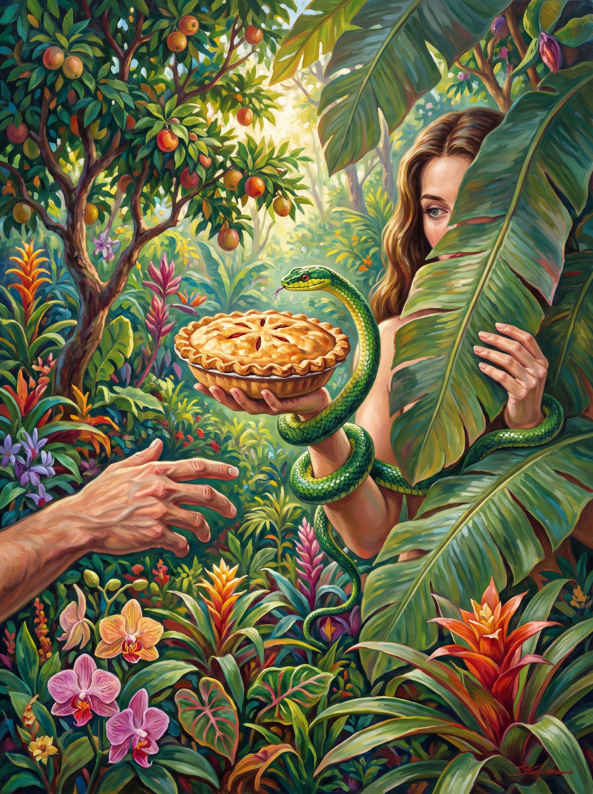 Eve Behind The Banana Leaf
