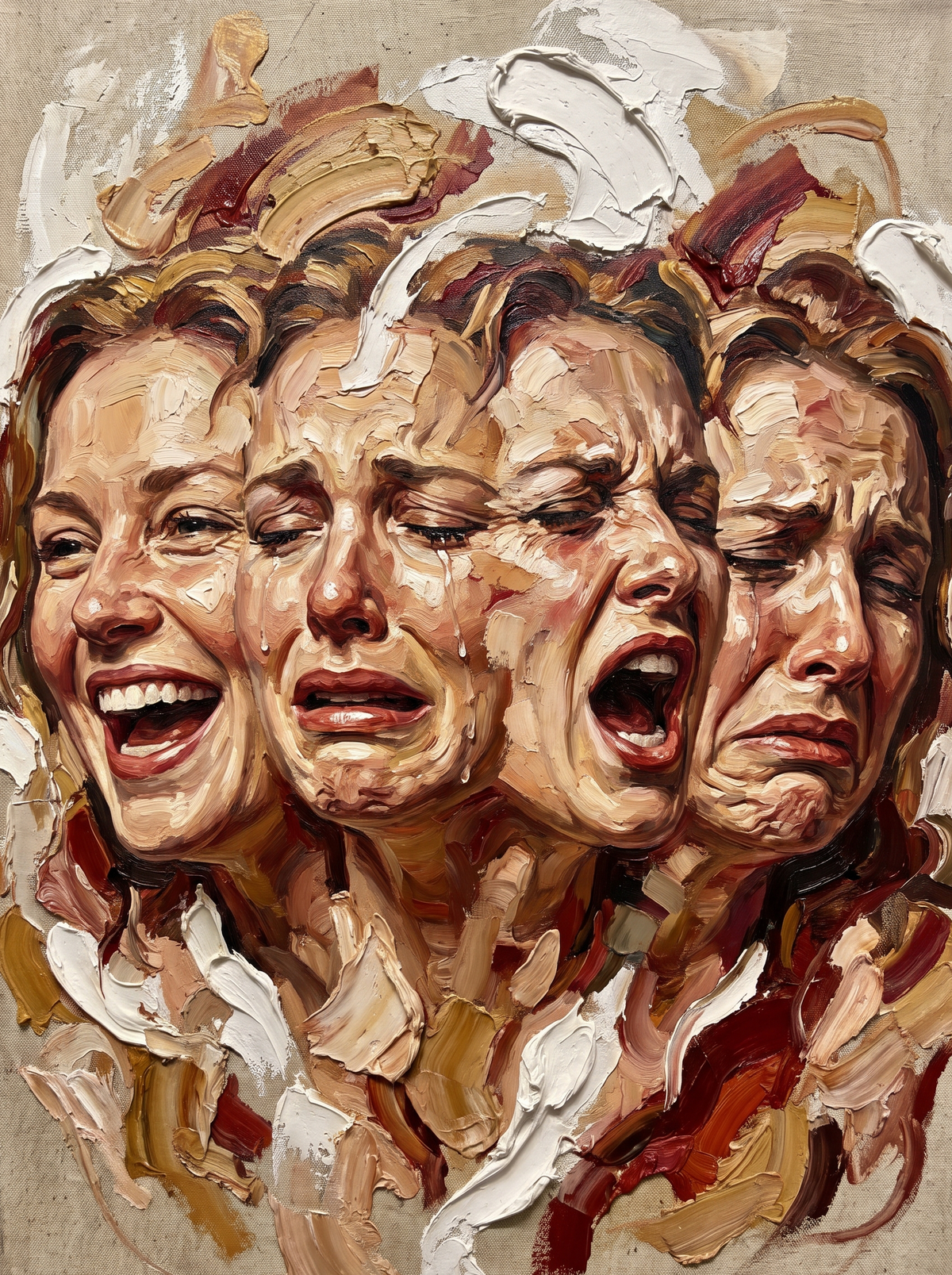 Four Faces From Laughter To Tears
