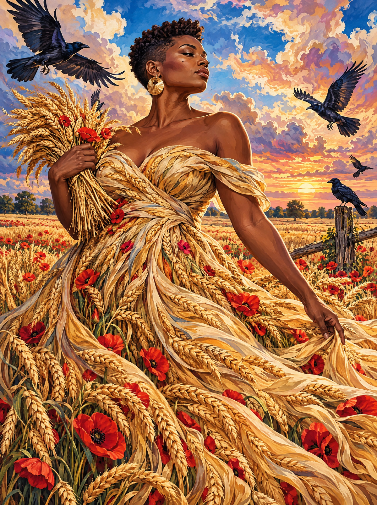 Gown Of Wheat And Crows