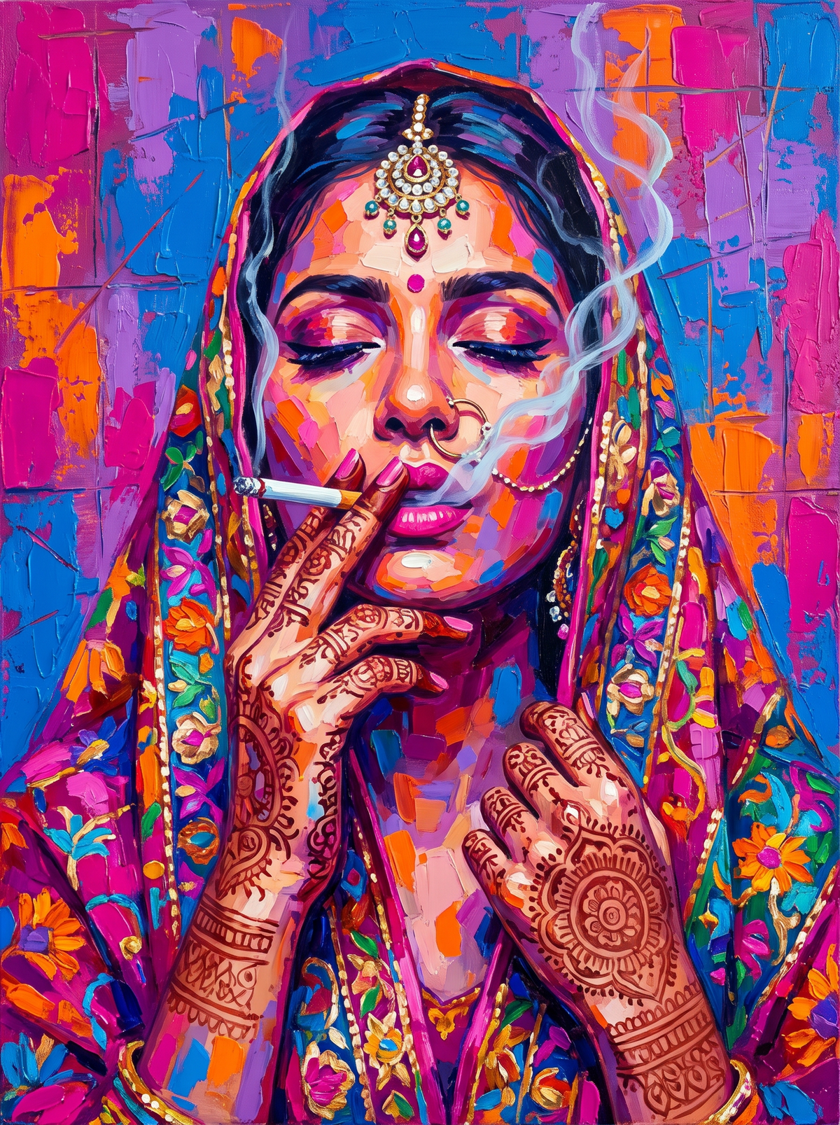Henna Hands And A Slow Exhale