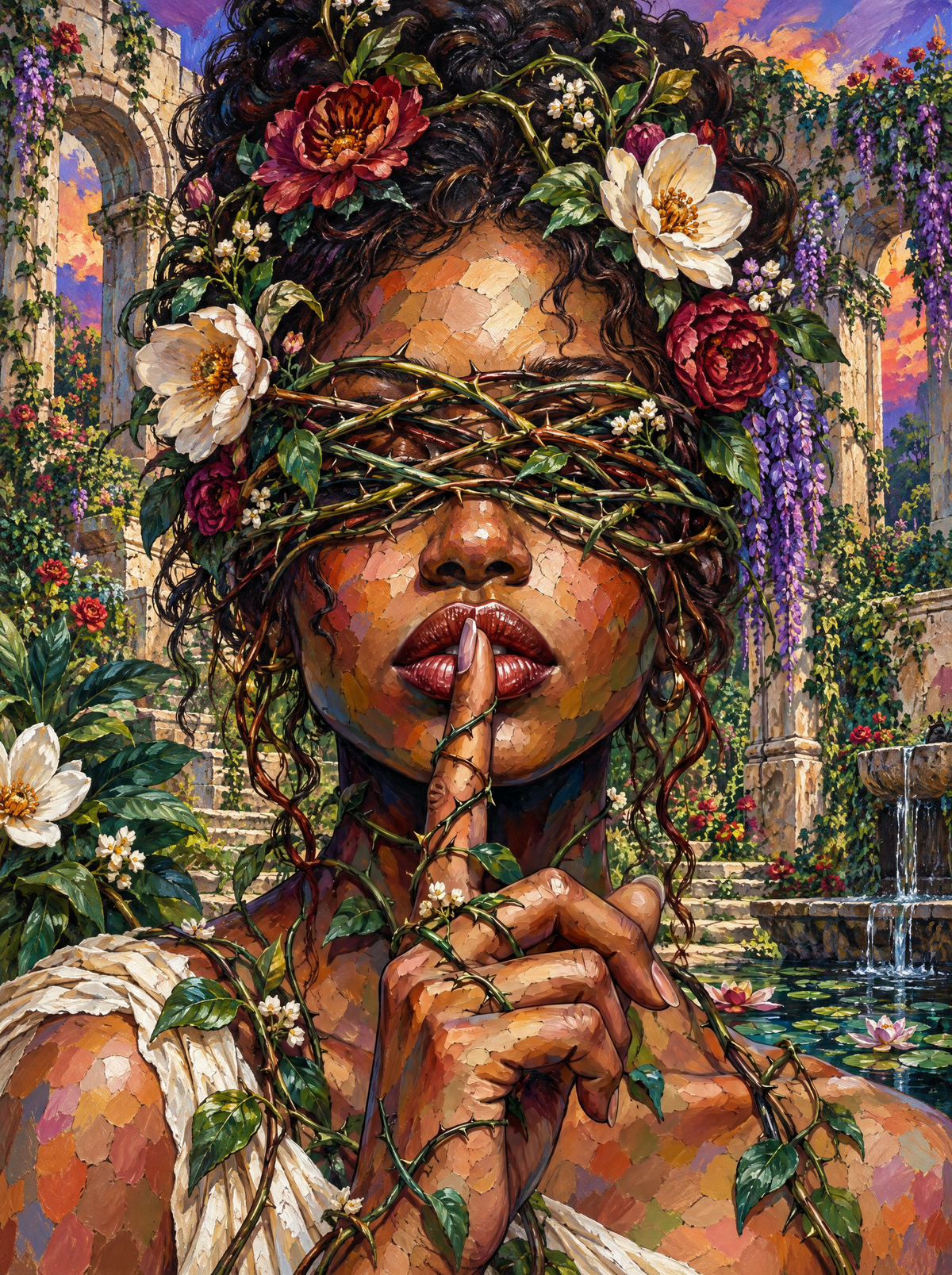 Hush Beneath The Thorn Blindfold