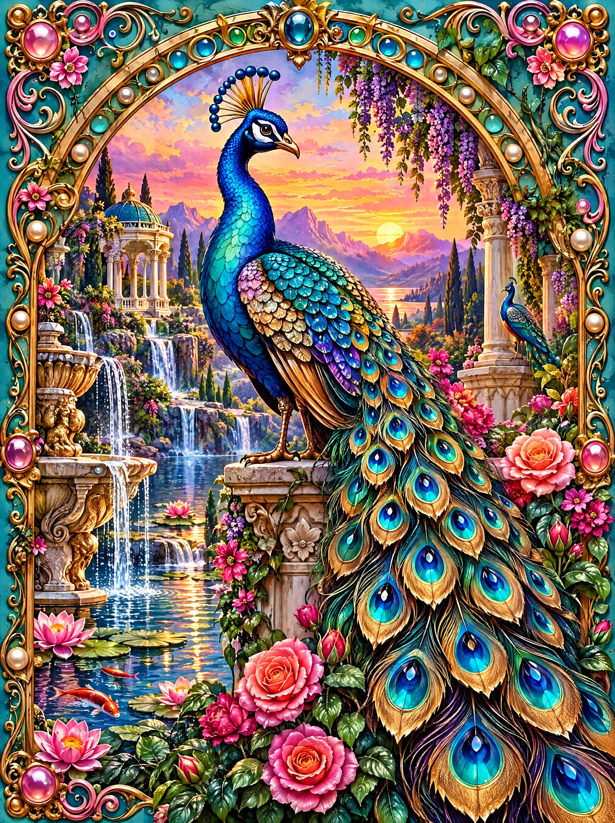 Jewelled Arch And The Peacock