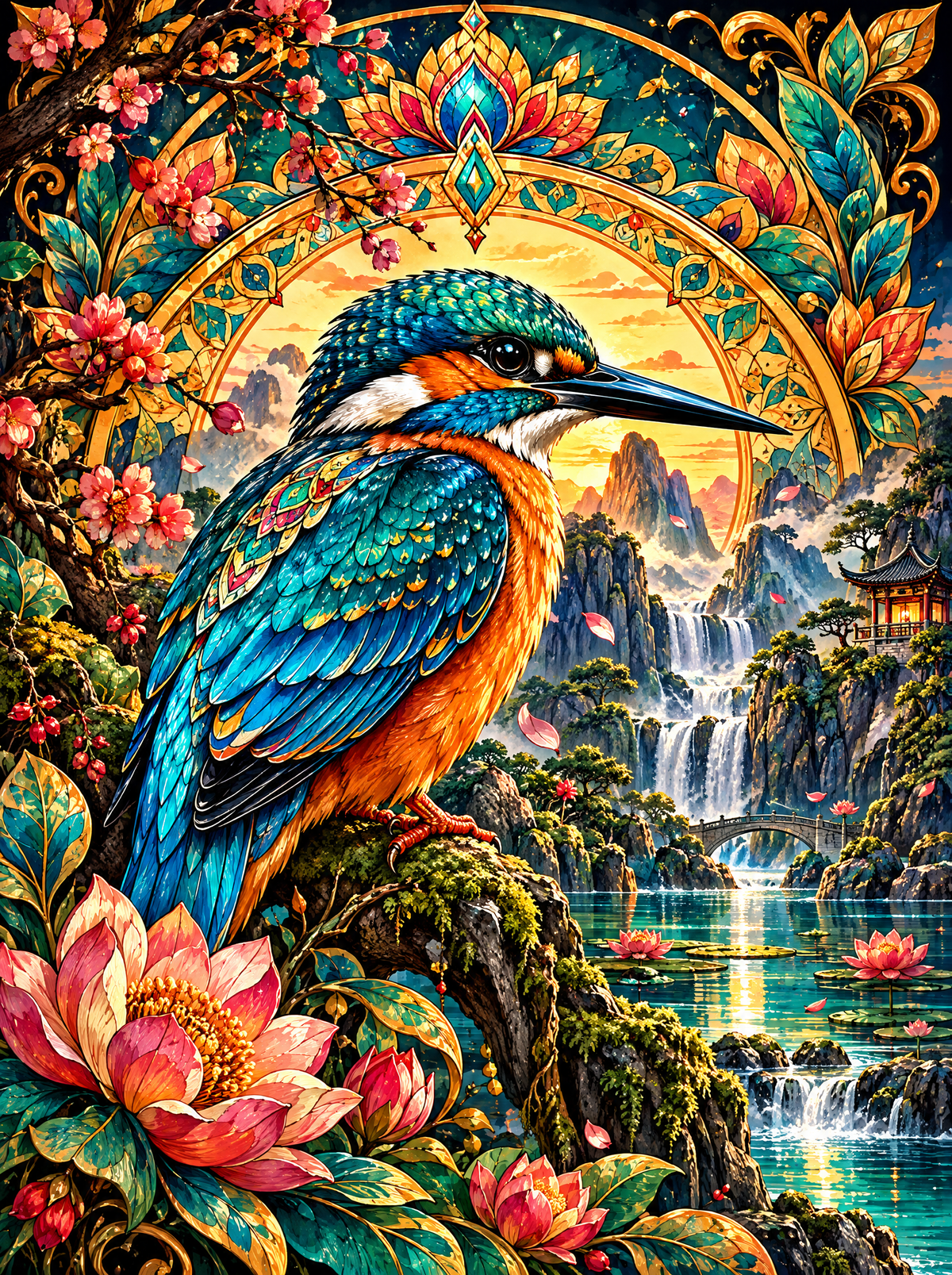 Kingfisher Beneath The Gilded Arch