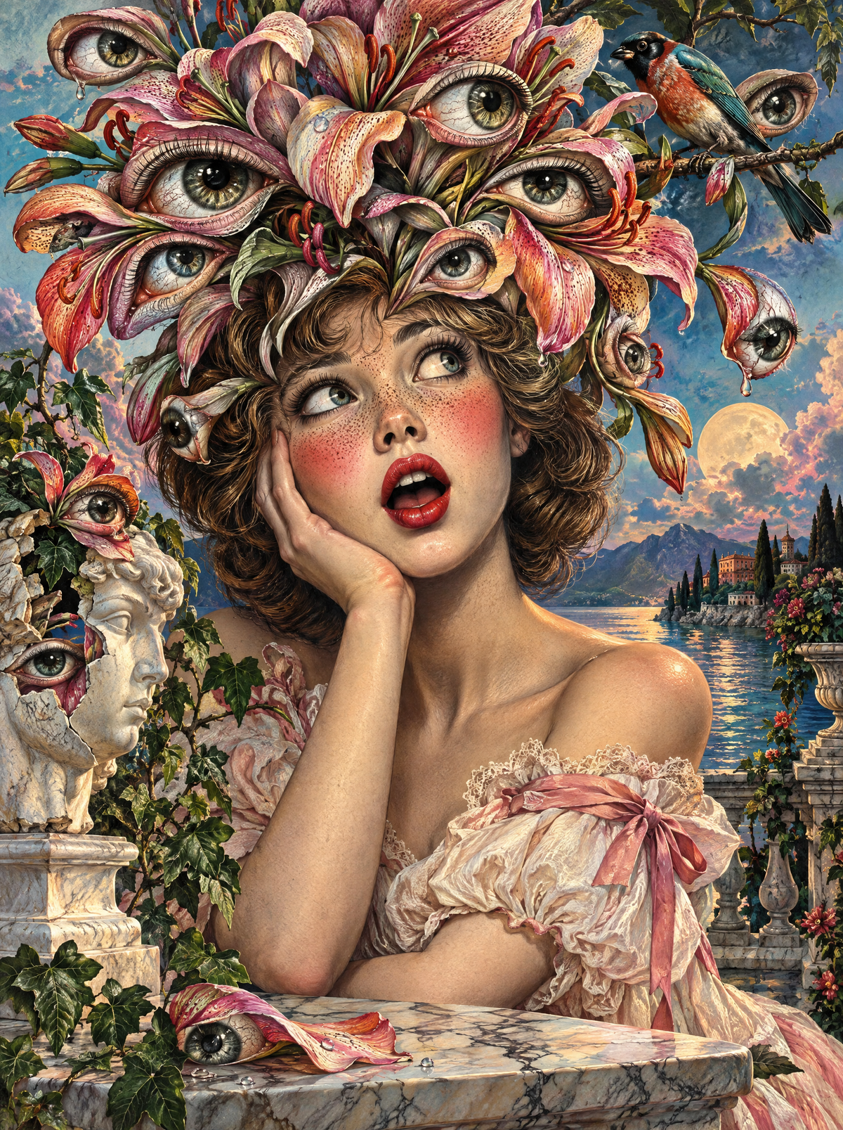 Lilies With Eyes In Her Hair