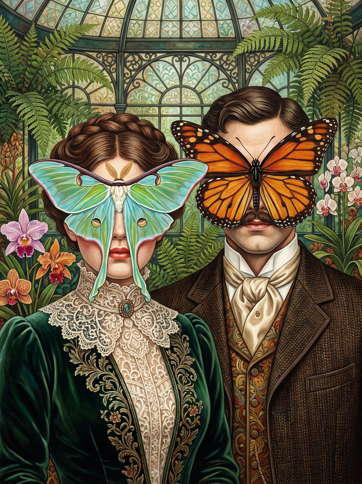 Luna Moth And Monarch Masks
