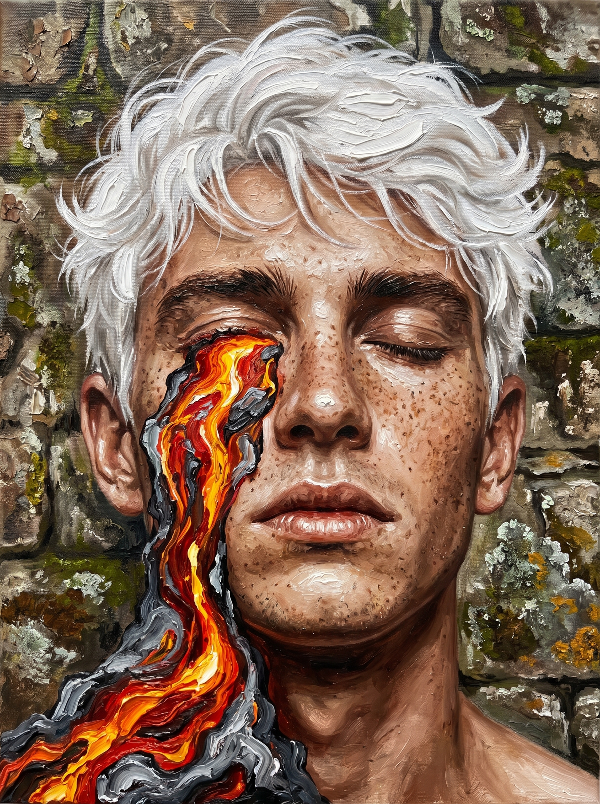 Molten Tear Against The Mossy Wall
