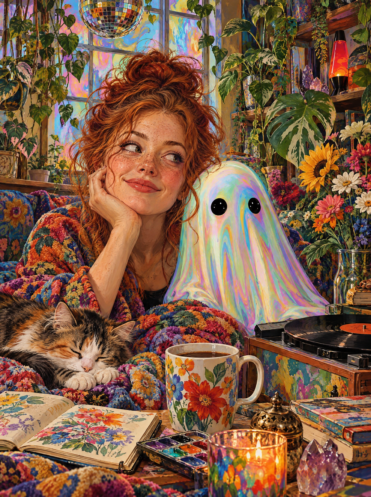 Morning Coffee With A Friendly Ghost