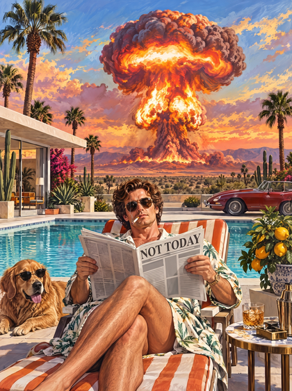 Poolside Paper Under The Mushroom Cloud