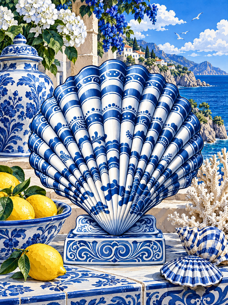 Porcelain Shell And Amalfi Lemons