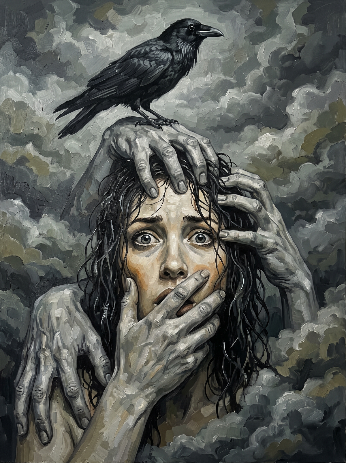 Raven And The Grasping Hands