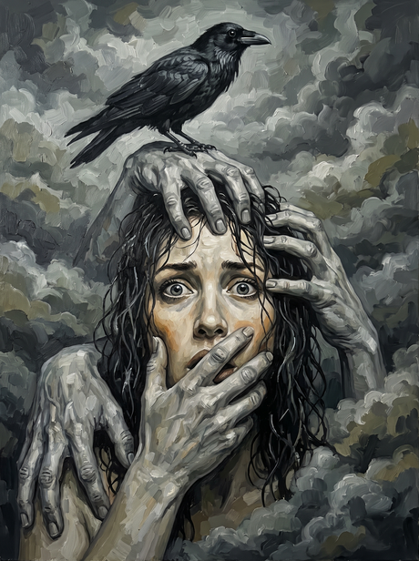 Raven And The Grasping Hands