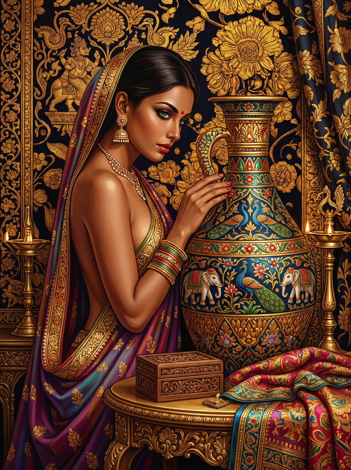 Sari And The Elephant Vase