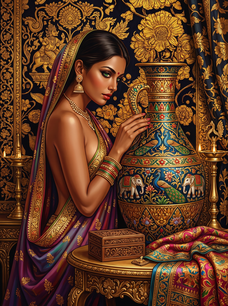 Sari And The Elephant Vase