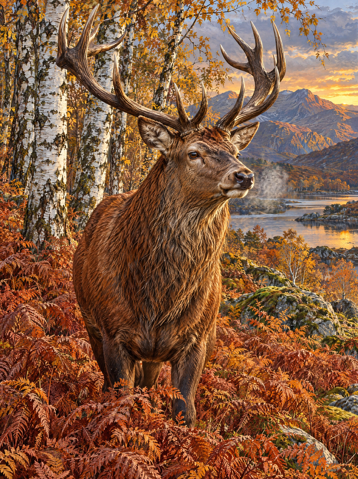 Stag In The Autumn Bracken