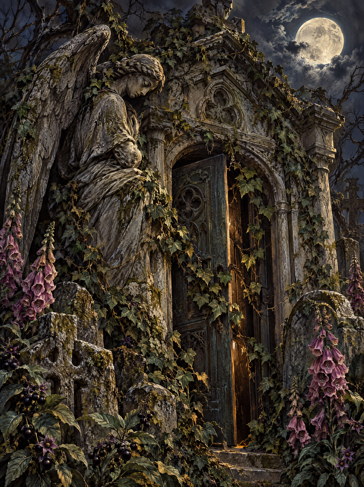 Stone Angel Over The Ivy Crypt