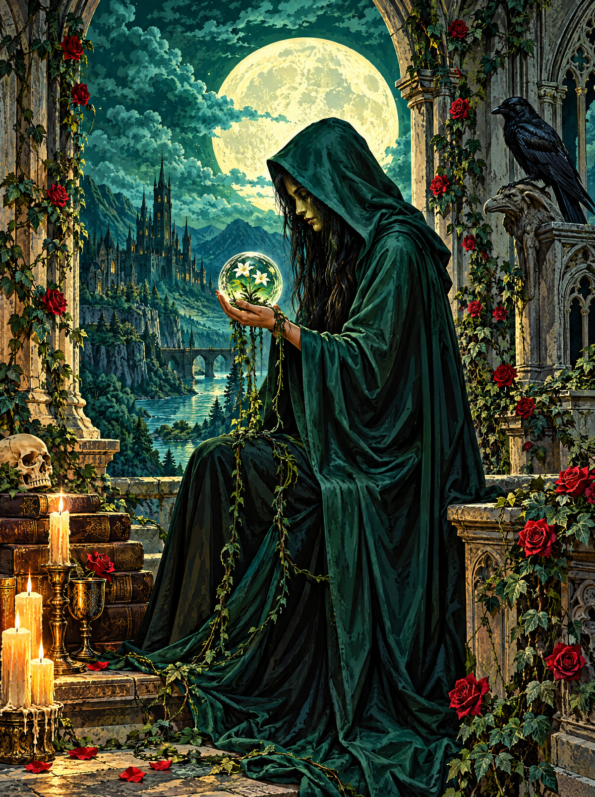 The Hooded Seer And Her Orb
