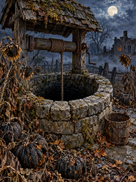 The Old Well At Midnight