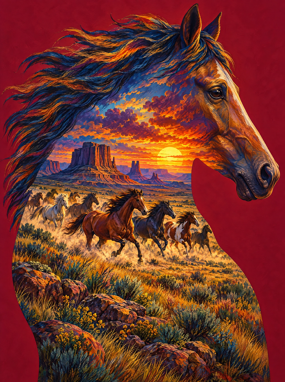 Wild Horses Inside The Mane