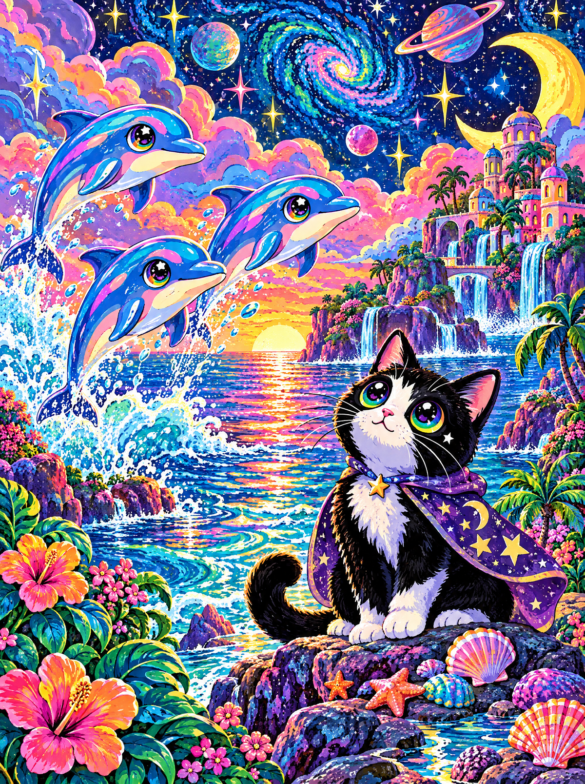 Wizard Kitten And The Leaping Dolphins