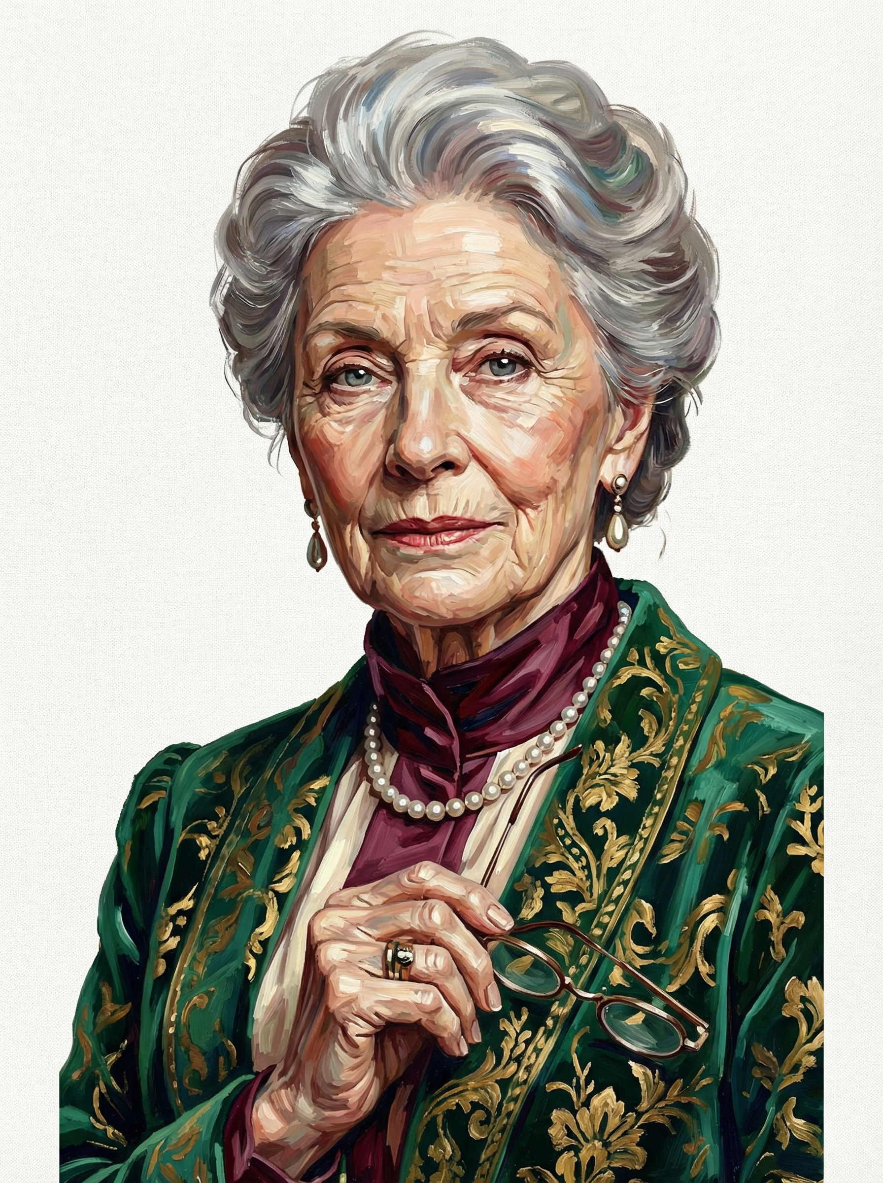 Serene Elderly Woman With Book (100 Color Diamond Painting) Diamond Painting kit