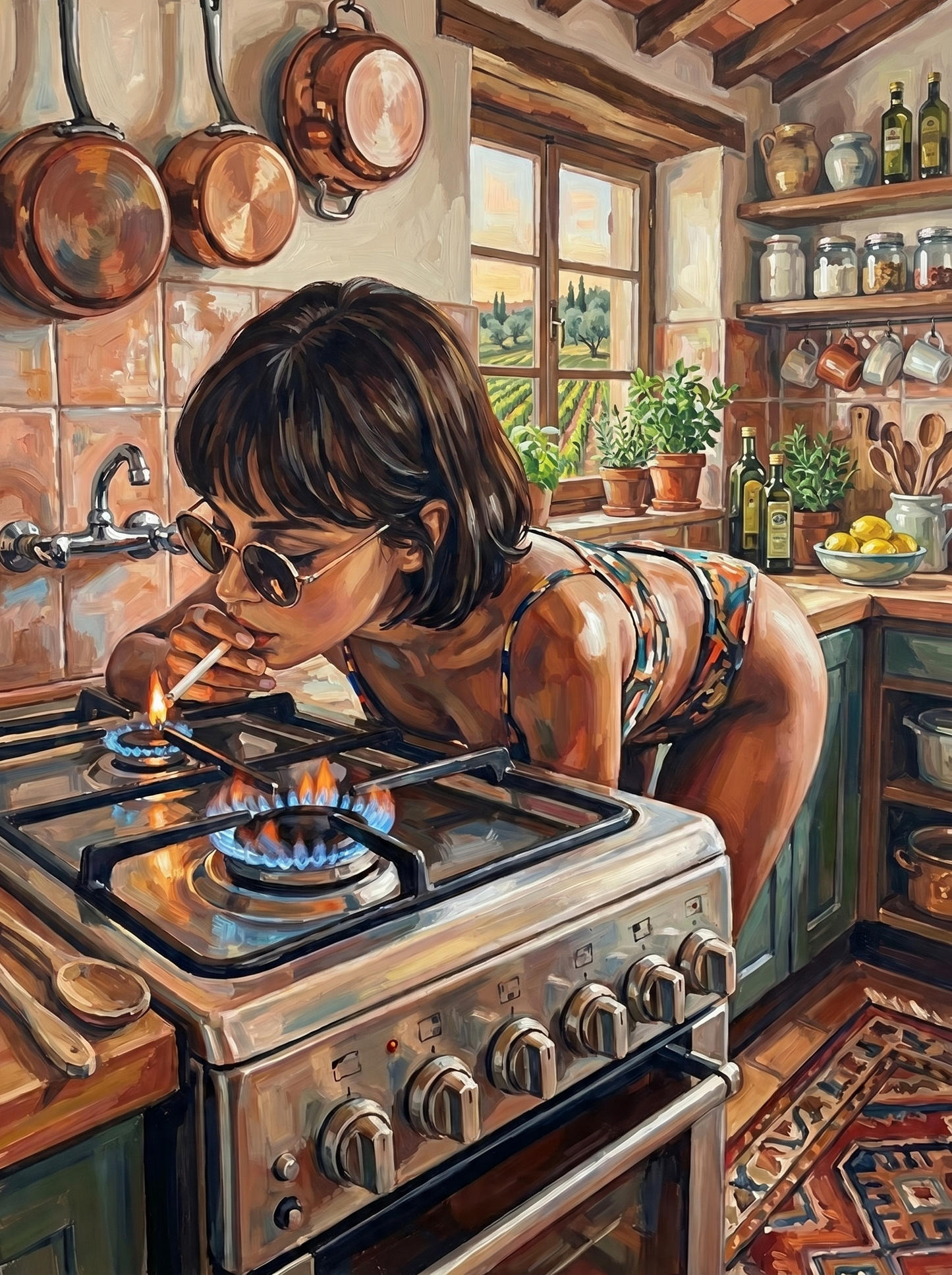 Shorthair Cigarette Stove (150 Color Diamond Painting)