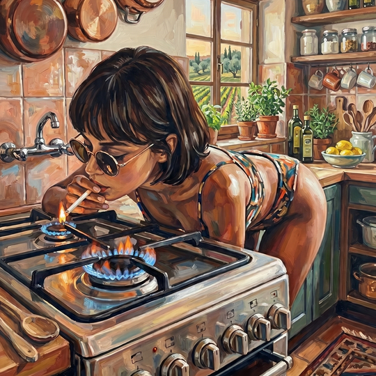 Shorthair Cigarette Stove (150 Color Diamond Painting)