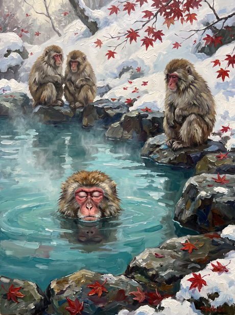Sinking Snow Monkey