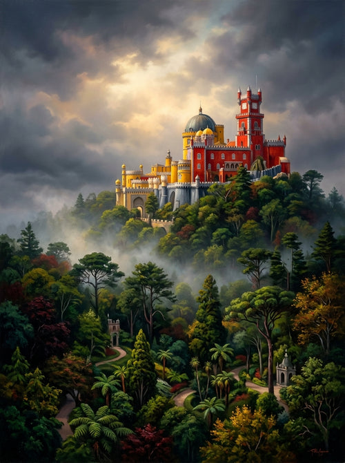 Sintra Pena Palace Mist (150 Color Diamond Painting)