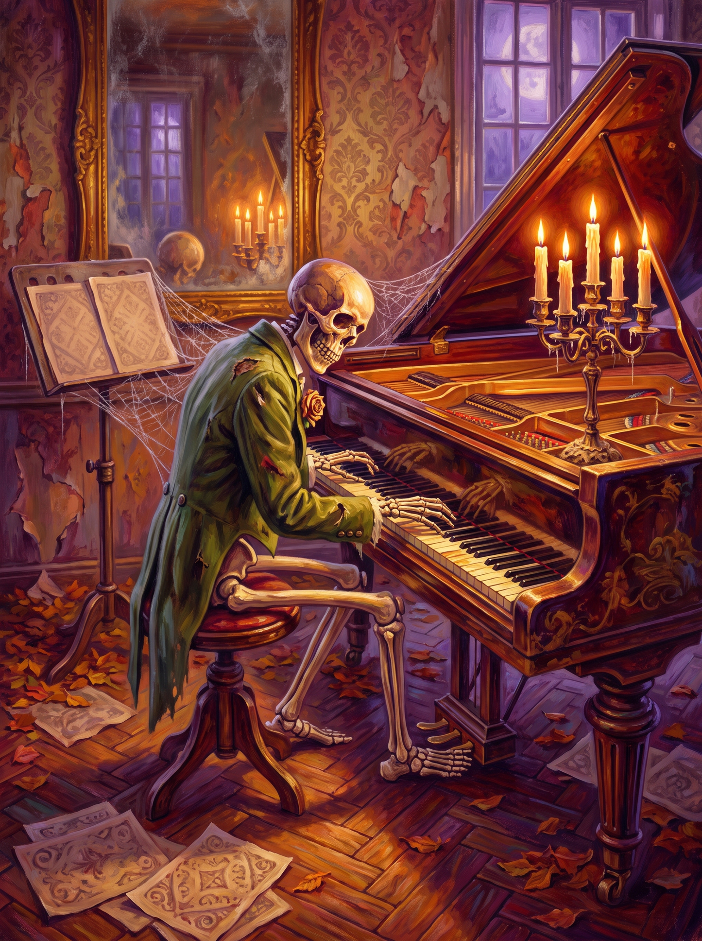Skeleton at the Piano