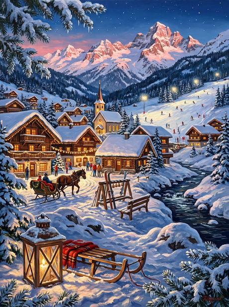 Ski Village Dusk