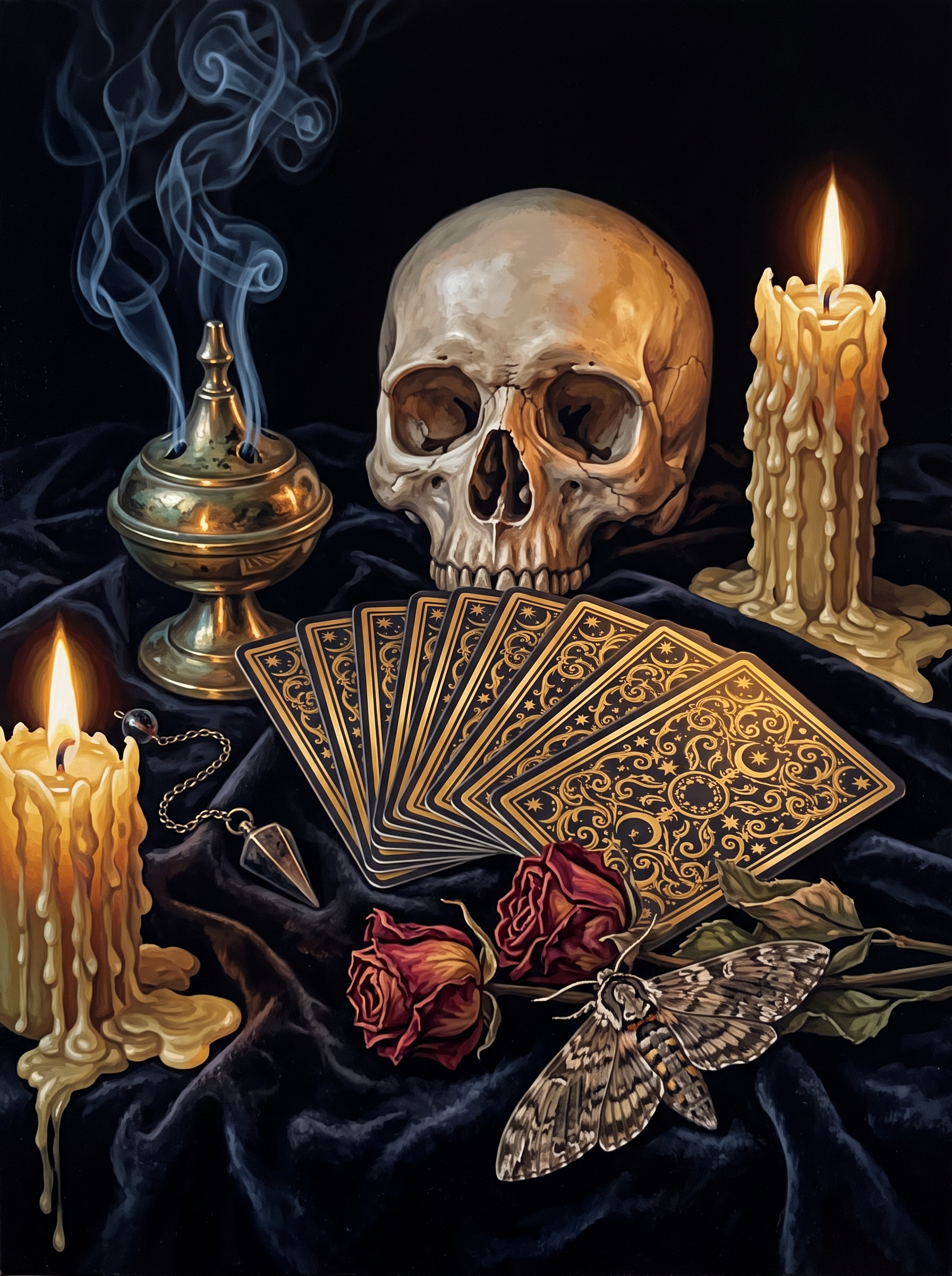Skull and Cards