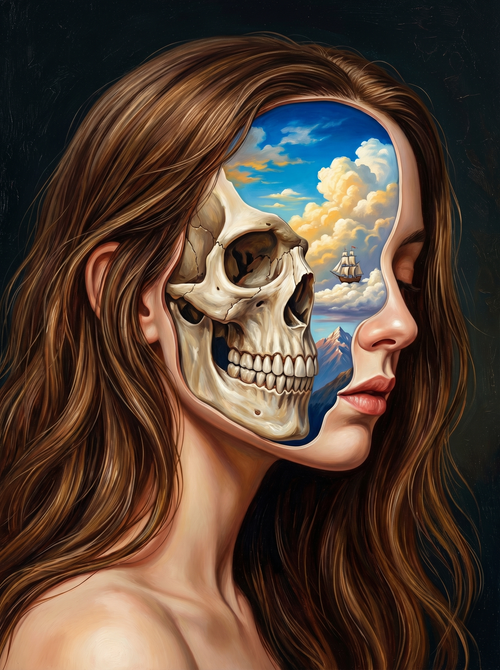 Skull Cloud Interior Vision (100 Color Diamond Painting) Diamond Painting kit