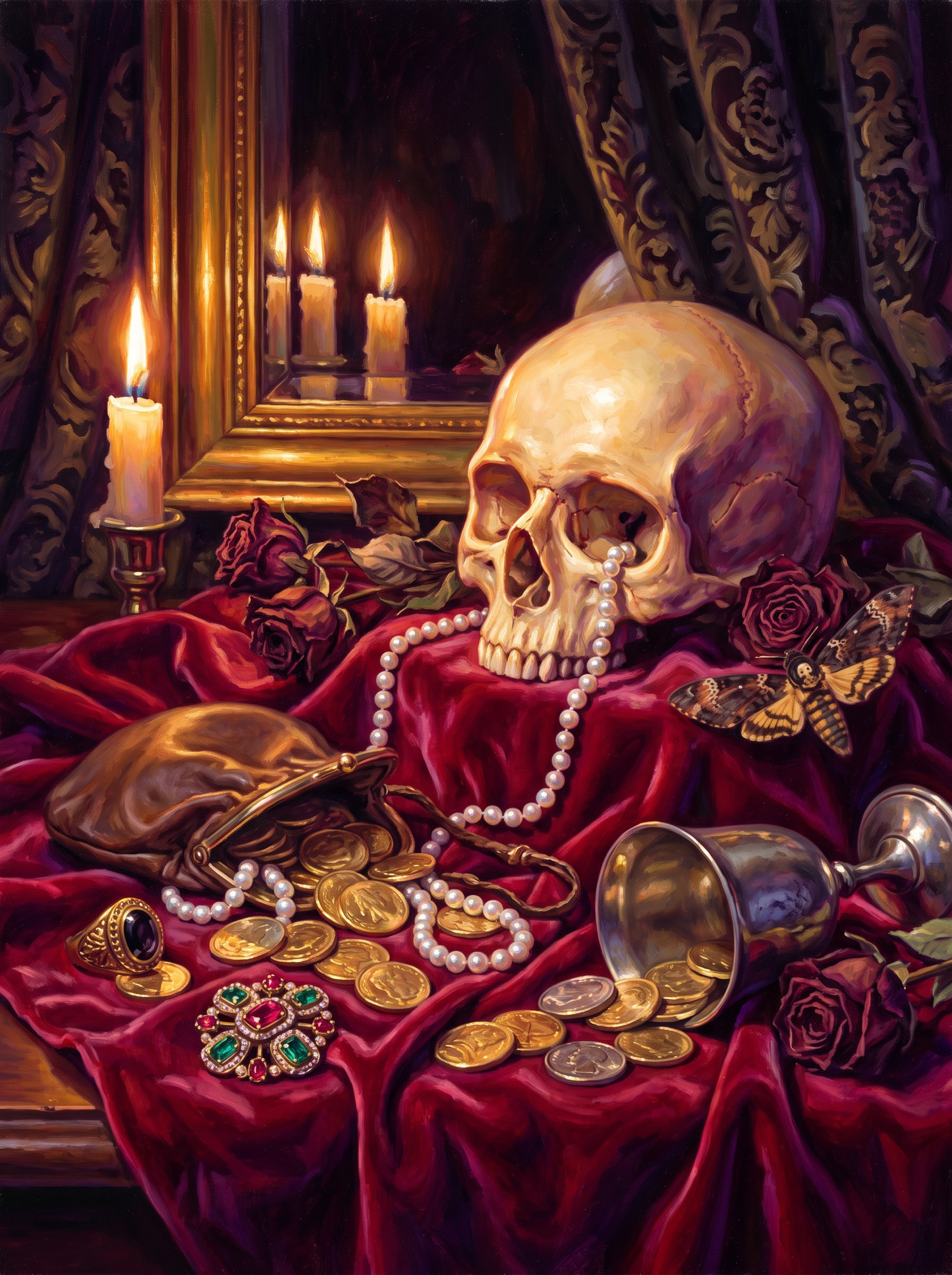 Skull on Velvet