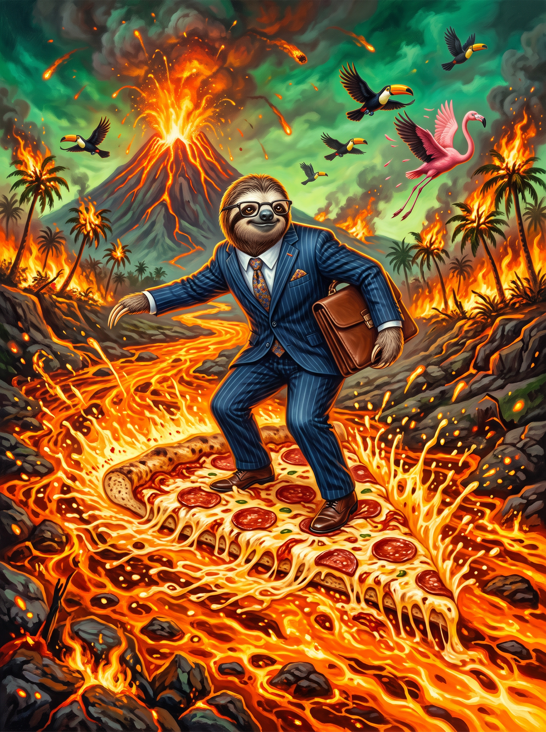Sloth Pizza Lava Surf