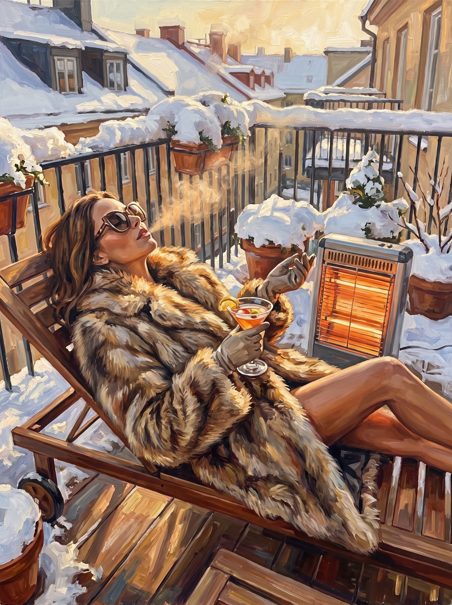 Sunbathing in a Snowstorm