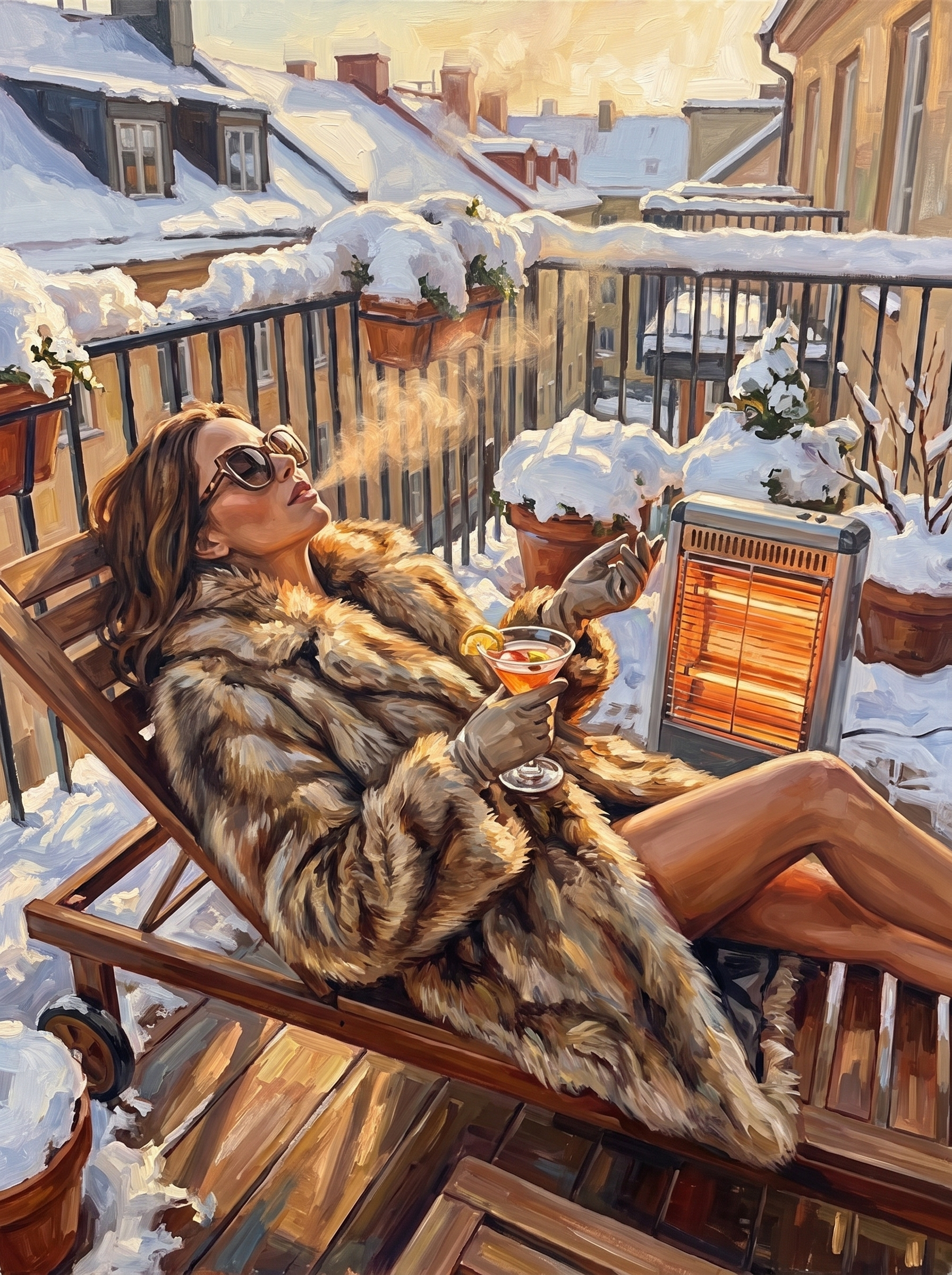 Sunbathing in a Snowstorm