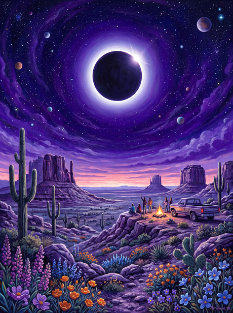 Solar Eclipse Desert