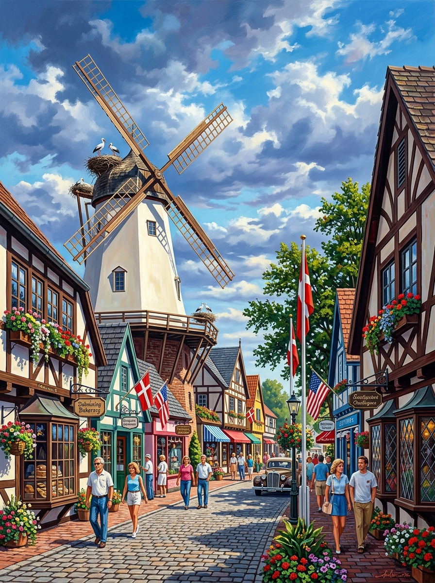 Solvang Danish Village (150 Color Diamond Painting)