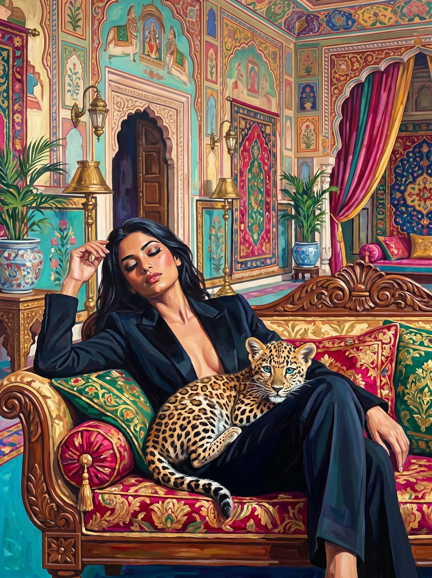 South Asian Velvet Lounge (150 Color Diamond Painting)
