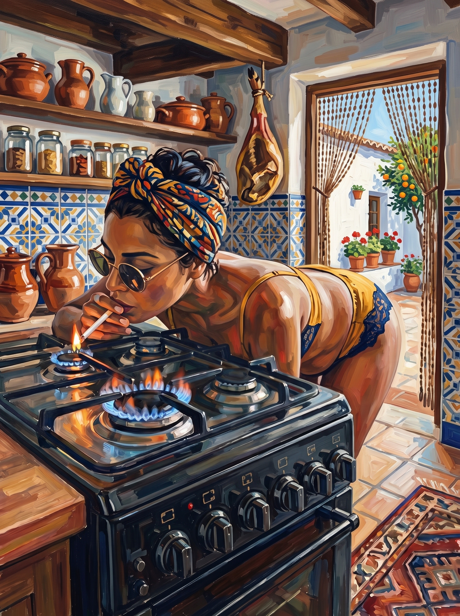 Spanish Beam Kitchen