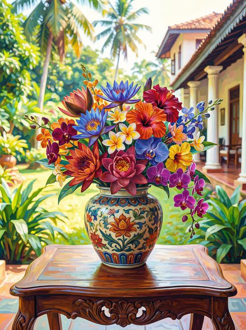Colonial Blooms (Diamond Painting) Diamond Painting kit