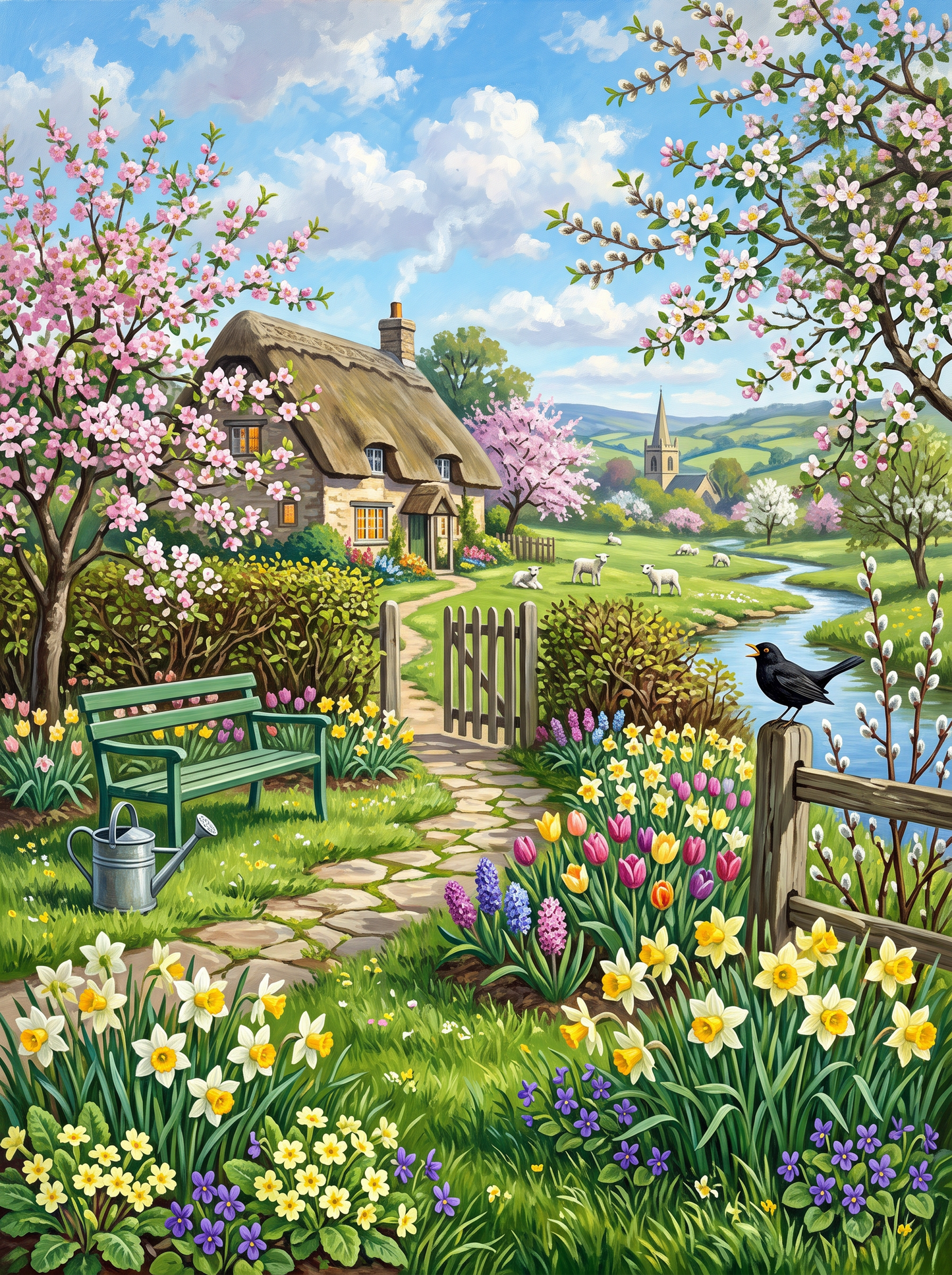 Spring Cottage Garden