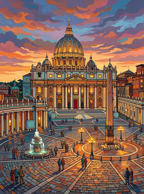 St Peters Basilica Vatican (150 Color Diamond Painting)