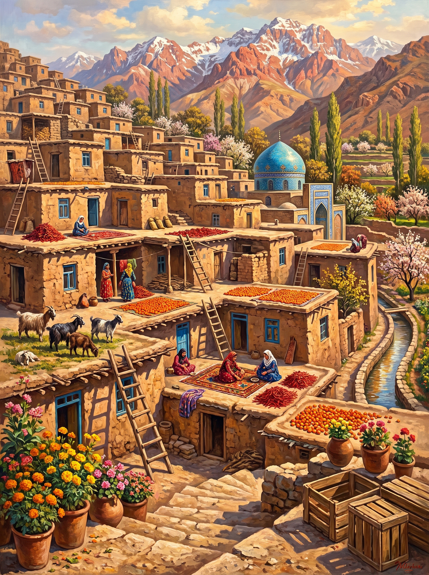 Stacked Mountain Village