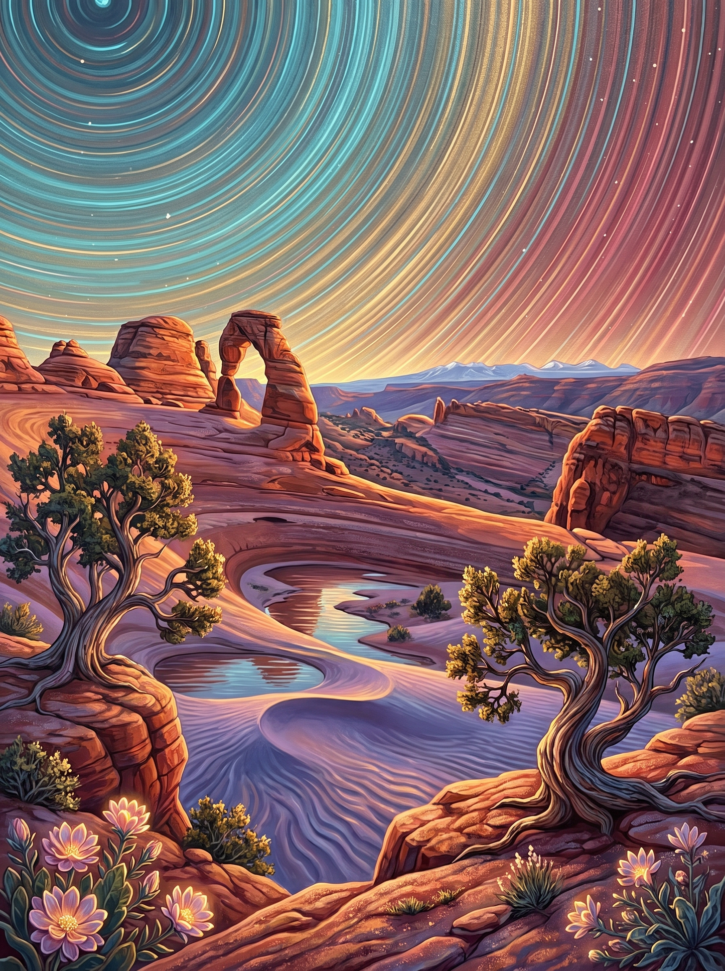 Star Trails Arches