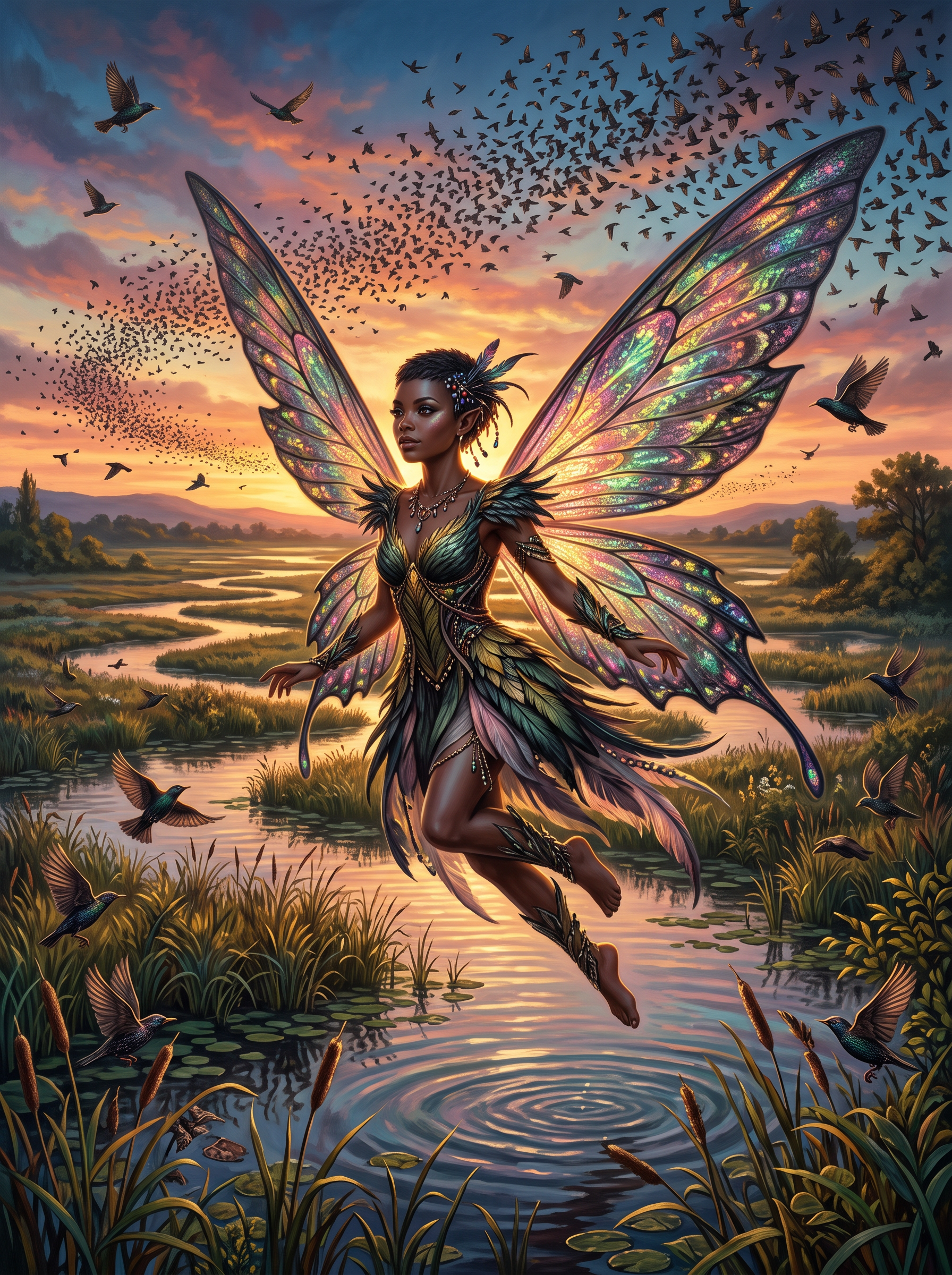 Starling Murmuration Fairy