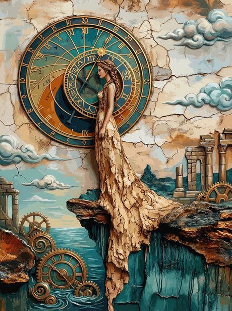 Steampunk Clock Woman (100 Color Diamond Painting) Diamond Painting kit
