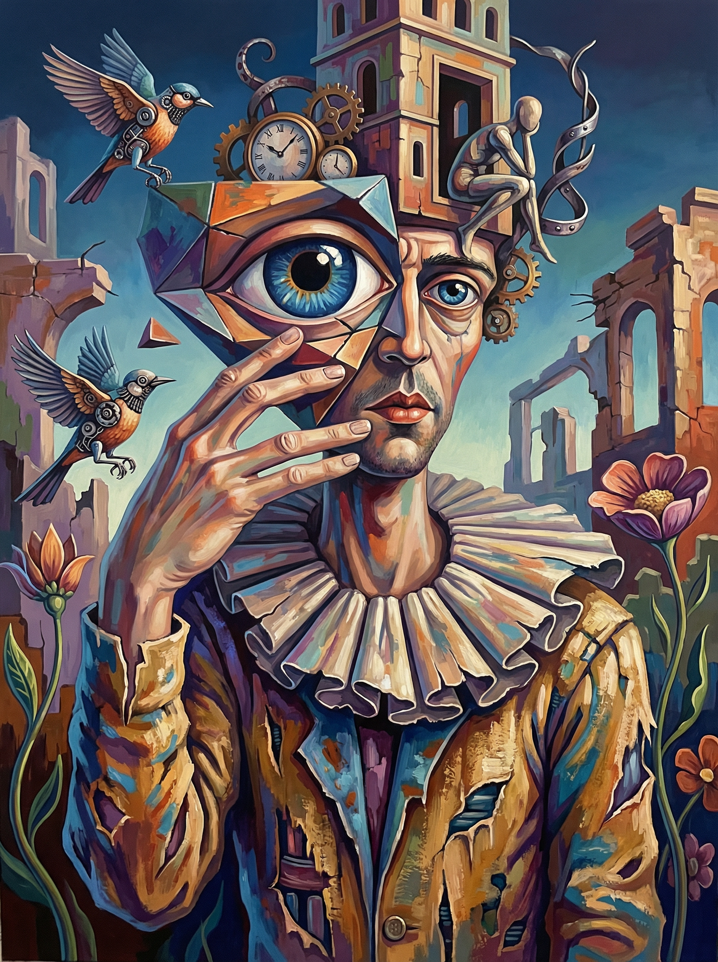 Steampunk Surreal Portrait (100 Color Diamond Painting) Diamond Painting kit