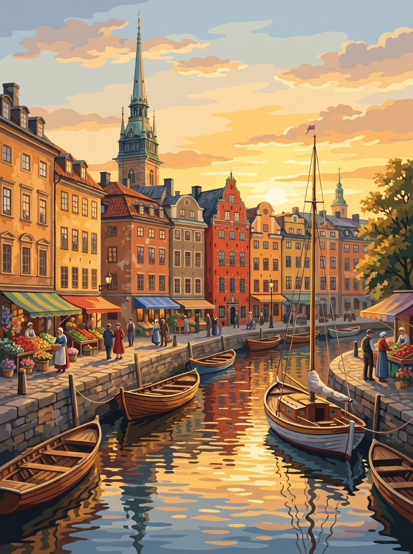 Stockholm Gamla Stan (150 Color Diamond Painting)