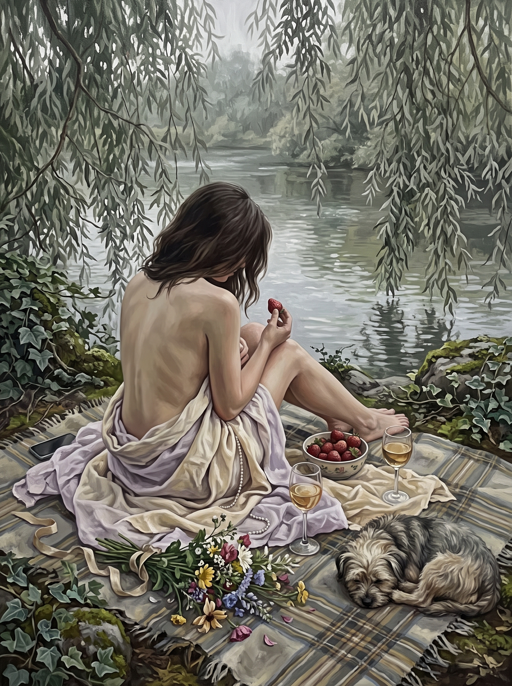 Strawberries Under the Willow